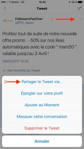 imprimé d'écran d'un tweet 